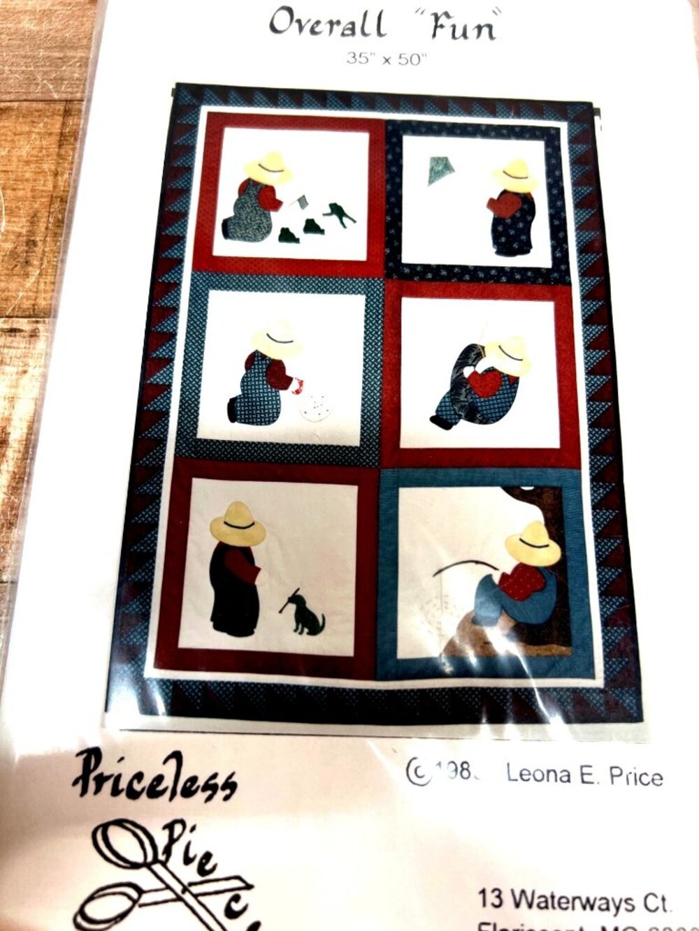 Overall "Fun" Quilt Pattern 35" X 50" By Leona E Price & Vicki Frazier